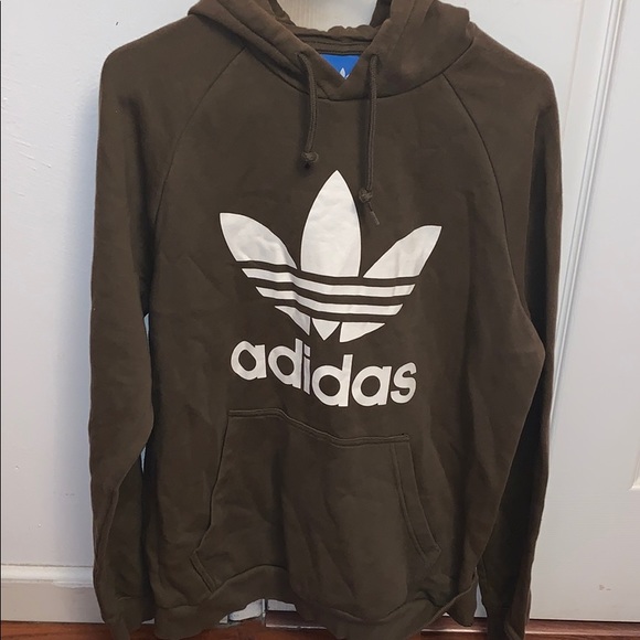 olive green hoodie adidas